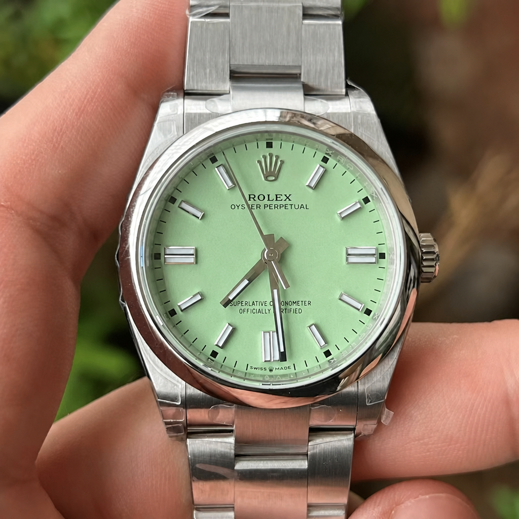 Oyster Perpetual 126000 36mm SS/SS Pistachio Dial VSF VS3230
